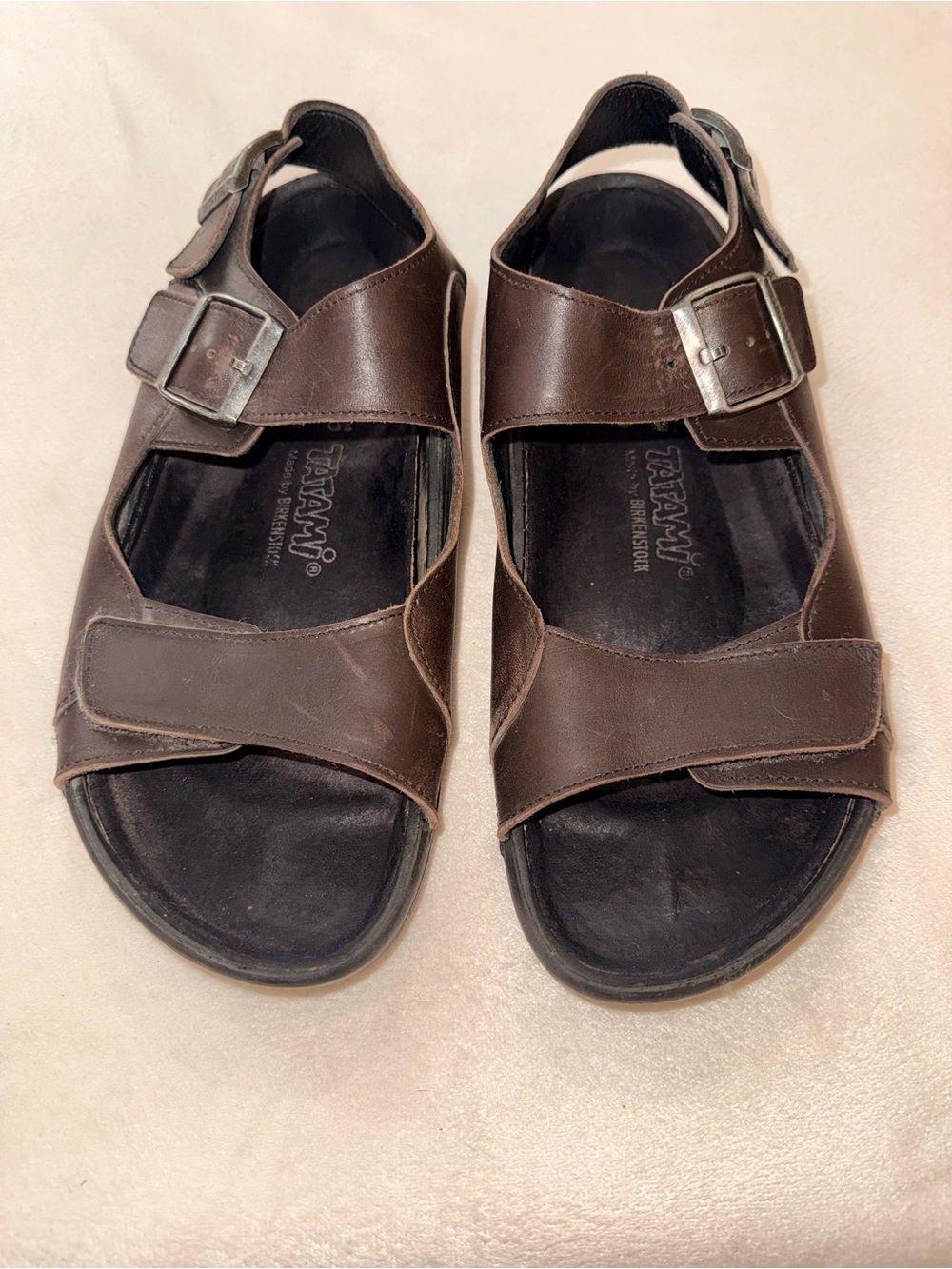 Birkenstock Tatami Dark Brown Leather ankle-Strap Comfort Sandals - Picture 2 of 7